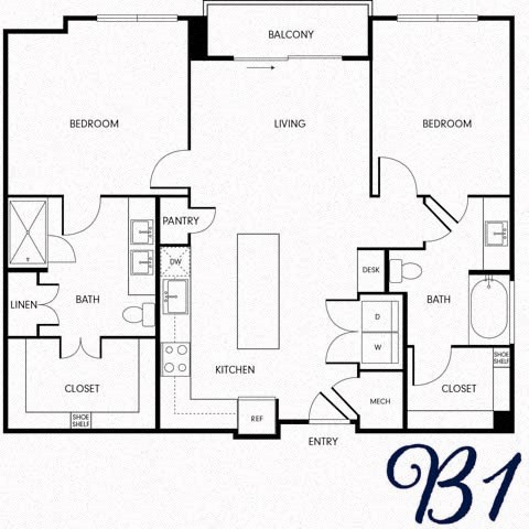 the plan of the upper level of the house has bedrooms and baths